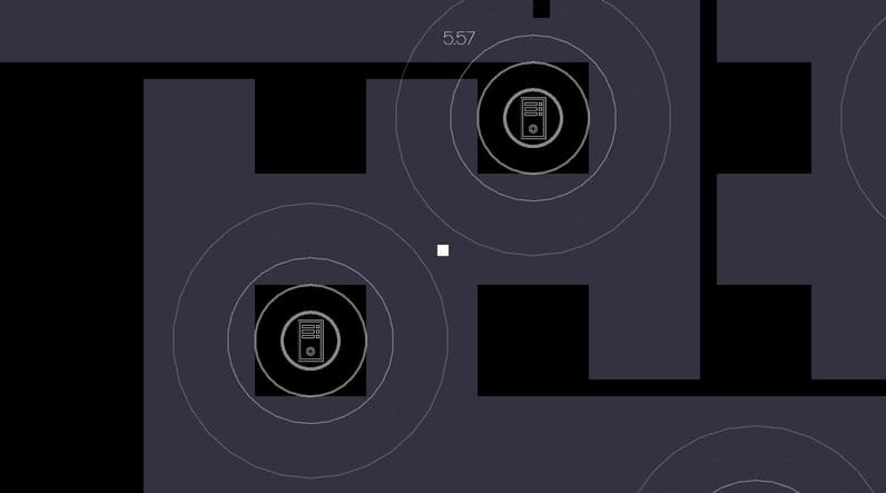 Capture en jeu d'un vieux jeu game jam sur le thème Connexion