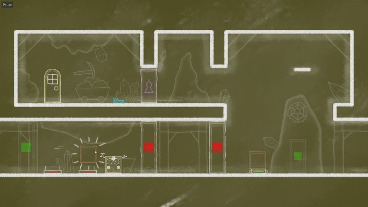 Capture d'écran en jeu de palallel dans l'environnement de la mine